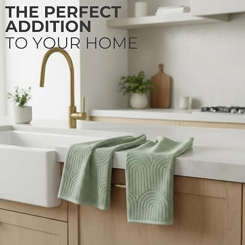 KIBAGA Decorative Hand Towels for Your Bathroom Or Kitchen – Luxurious Set of 2 Soft Boho Cotton Towels are Absorbent, Lightweight & Dry Quickly - Perfect to Elevate Any Bath Decoration at Home thumbnail 4