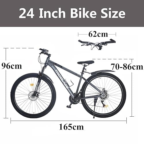 LSLIFE 24 26 27.5 29 Inch Mountain Bike, 21-Speed Mountain Bicycle for for Adult Drivetrain Mens Women Mountain Bike Dual Disc Brakes Lightweight Bicycle thumbnail 6