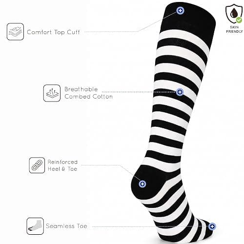 Mysocks Unisex Knee High Stripe Socks thumbnail 2