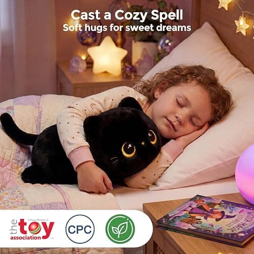 Mewaii Cute Black Cat Plush Pillow, Kawaii Plushies Black Cat Stuffed Animals, Squishy Plushies, Cuddle Plush Pillow for Kids & Girls (13 Inch) thumbnail 3