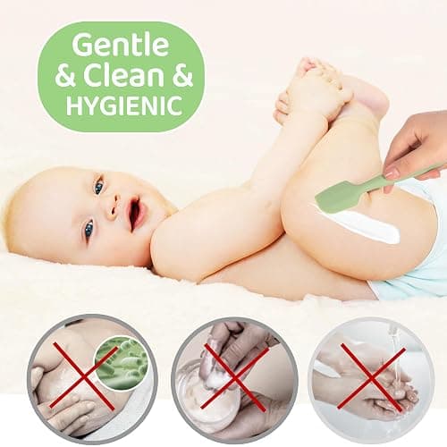 MAIKKB Diaper Spatula with Case, 3 Pack Baby Diaper Cream spatulas with 3 Storage Boxes, Soft Silicone Diaper Cream Applicator Butt Paste Spatula with Suction Base Full Size thumbnail 3