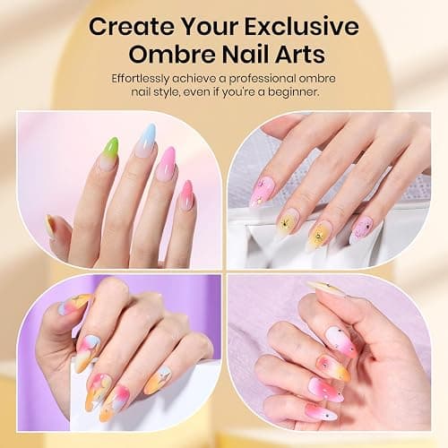 Beetles 150Pcs Soft Nail Sponges for Ombre, White Nail Sponge with Grabbing Pen, Blooming Nails Art Brushes, Gradient Manicure DIY Tools, Professional Accessories Supplies for Home and Salon Use thumbnail 6