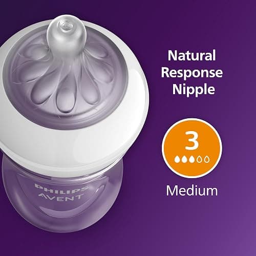 Philips Avent Natural Baby Bottles with Natural Response Nipples (Medium Flow, Flow 3), 9oz, 4-pack, SCY903/04 thumbnail 7