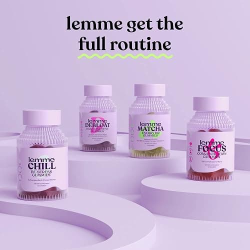 Lemme Focus Concentration & Brain Health Gummies with Cognizin Citicoline, Lion's Mane Mushroom, Vitamin B12 to Support Focus + Concentration - Gluten Free, Caffeine Free, Strawberry (50 Count) thumbnail 8