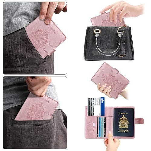 WALNEW RFID Blocking Passport Holder Travel Wallet Cover Case thumbnail 8