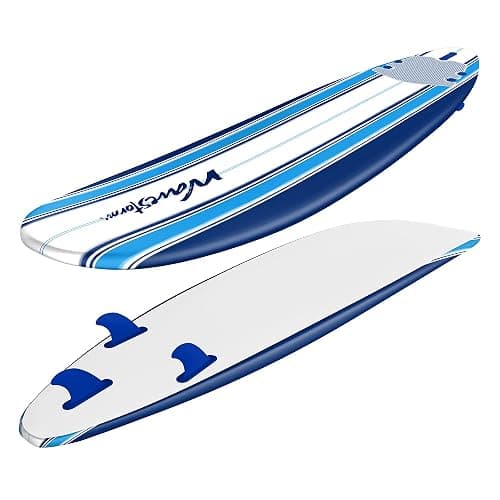 Wavestorm 8ft Classic Surfboard // Foam Wax Free Soft Top Longboard for Adults and Kids of All Levels of Surfing thumbnail 9