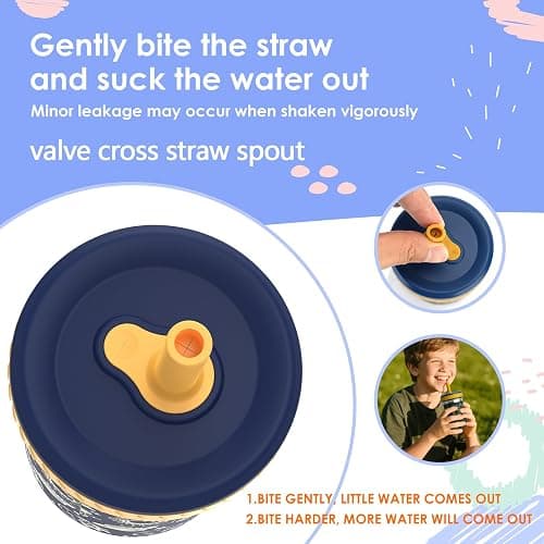 Sursip Stainless Steel Toddler Cups with Straws and Lids, Spill Resistant Sippy Cup Kids Tumbler with Silicone Straws for Smoothie, Drinking, Snacks, BPA-Free, Dishwasher Safe - 10 oz (4 Packs) thumbnail 5