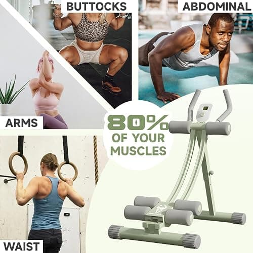 Abdominal Trainers, Adjustable AB Machine at Home or Gym for Core Strength Training, Ab Cruncher Foldable Fitness Gear for Men and Women Exercise &Workout thumbnail 5