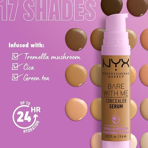 NYX PROFESSIONAL MAKEUP Bare With Me Concealer Serum, Concealer Makeup For Up To 24Hr Hydration - Light thumbnail 5