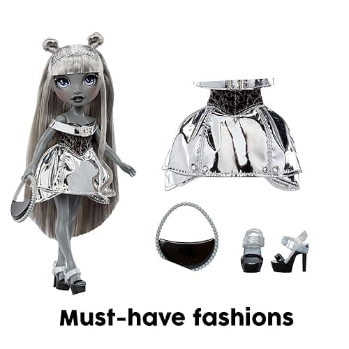 Rainbow High Shadow High Luna Madison- Grayscale 11” Fashion Doll. Grey Hair. Metallic Grey Outfit, Stylish Handbag, Great Gift for Kids 4-10 Years Old thumbnail 4
