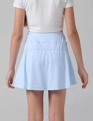 3 Pack Youth Girls Athletic Skirts with Built-in Shorts | Active Skorts, Adjustable Waist, Pockets, for Kids, Teens, Tennis, Golf, Cheer, School thumbnail 6