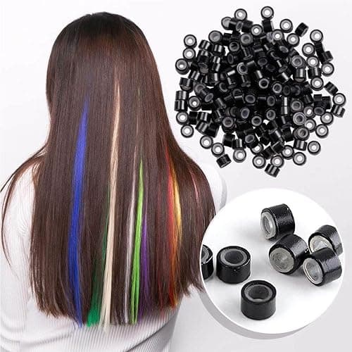 Orgrimmar Hair Extension Remove Pliers Pulling Hook 500 PCS Micro Silicone Rings Bead Device Tool Kits for Professional Hair Styling Tools Accessory (Black) thumbnail 6