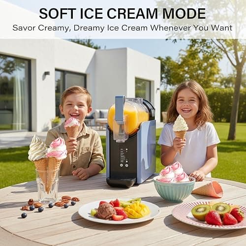 Lifecreek 98oz Slushie Machine for Home with No Ice Needed, 6 Preset Programs, Self-Cleaning Function, Quiet Operation, Perfect for Making Frozen Margaritas, Milkshakes, Smoothies, Frappes,Blue thumbnail 5