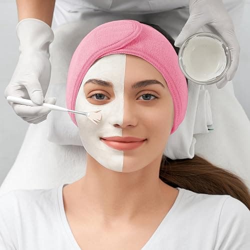LADES Spa Facial Headband for Women – Soft Terry Cloth with Adjustable Hook and Loop, Comfortable & Secure Fit for Skincare, Makeup, Face Washing thumbnail 7