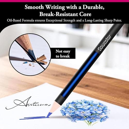 Soucolor 72-Color Colored Pencils for Adult Coloring Books, Soft Core, Back to School Supplies, Smooth Coloring Pencils for Kids Sketching, Drawing, Blending, Shading, Arts & Crafts Supplies Gift thumbnail 6