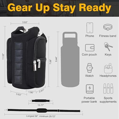 Magnetic Gym Bag for Men & Women - Water Bottle Holder, Crossbody Strap, Touchscreen Pocket & Creative Storage - Perfect for Gym, Running, Travel & Fitness Essentials thumbnail 7