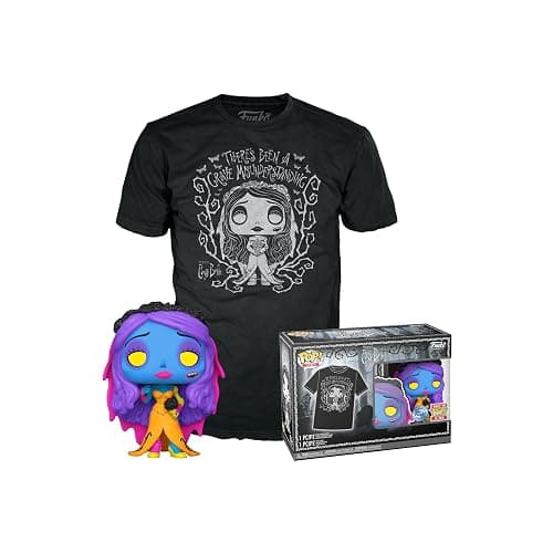 Funko POP! & Tee: Corpse Bride - Emily - Blacklight - Small - (S) - T-Shirt - Clothes with Collectable Vinyl Figure - Gift Idea - Figure and Short Sleeve Top for Adults Unisex Men and Women - Small - Image 1