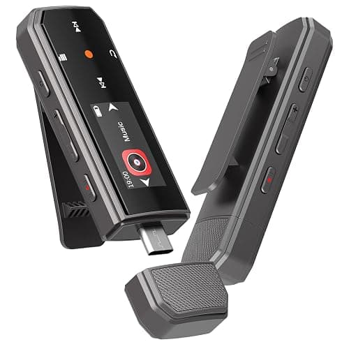 RUIZU 64GB Type-C USB MP3 Player with Bluetooth 5.3, Clip Portable Music Player with FM Radio, Voice Recorder, Pedometer for Sport, Digital Audio Shuffle A-B Repeat, Support Mobile Phone File Transfer - Image 1