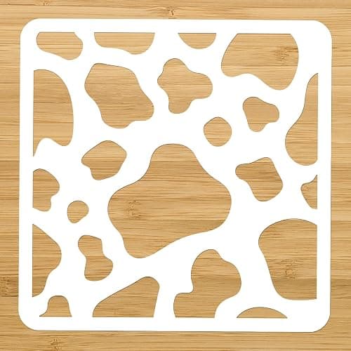 NBEADS Cow Spots Stencil, Reusable Stencils Square DIY Craft and Painting Wall Stencils 11.8×11.8 Inch for Painting on Wood Canvas Paper Furniture Wall thumbnail 2
