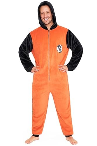 Dragon Ball Z One-Piece Pajamas for Men with Hood - Anime Gifts for Him - Image 1