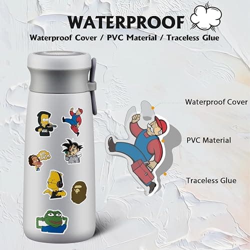 Arme Stickers Pack, 400 PCS Cool Stickers Decals, Random Sticker for Waterbottles Laptop Computer Vinyl Waterproof Sticker, Skateboard Stickers for Adults thumbnail 5