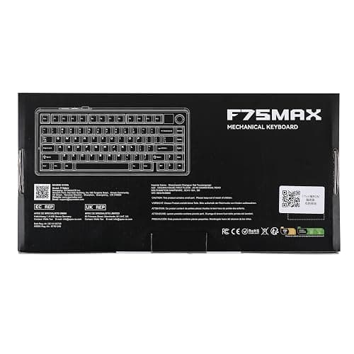 EPOMAKER X Aula F75 MAX Wireless Mechanical Keyboard with TFT Screen and Knob, Gasket Gaming Keyboard in 75% Layout, Hot Swappable, RGB Backlight, for PC/Mac/Linux (Black Gradient) thumbnail 9