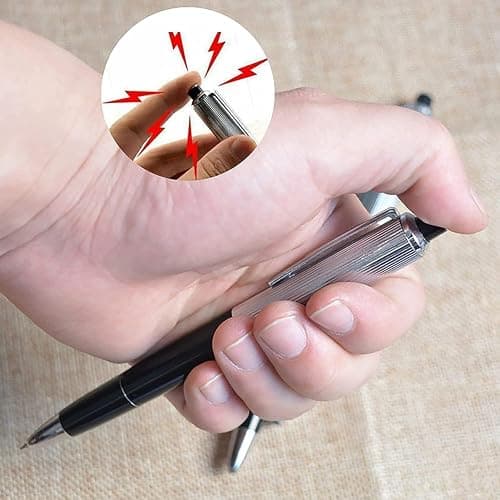 Wentoenapp 2Pcs Electric Shock Pen Fun Joke to Friend Electric Shock Pencil Trick Prank Gag Gadget for Fool's Day Surprise, Gags and Practical Joke, Office Supplies thumbnail 7