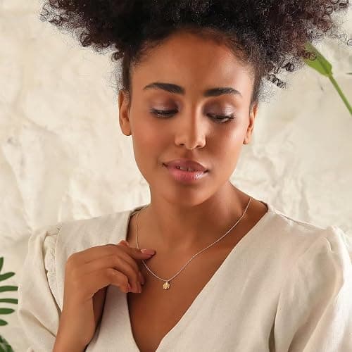 Qyalie Dainty Flower Necklace for Women Birthflower Birthstone 14K Gold Plated necklaces Trendy Zircon Birthday for Women Jewelry thumbnail 2