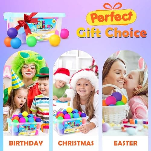 Stress Balls Bulk for Kids and Adults: 50 Pack Mini Squishy Ball for Anxiety Relief - Color Changing Sensory Ball Fidget Toys for Autistic Children, Classroom Prizes Goodie Bag Stuffers (1.8") thumbnail 5