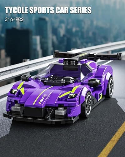 TYCOLE TGL Super Sports Car Building Block Set with Display Case, Speed Racing Car Building Toys for Kids and Adults, Collectible Model Cars Kits Gift for Technic Cars Lovers Boys 6+ (316PCS) thumbnail 3