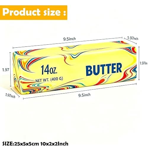 9.5in Big Butter Squishy, Giant Rainbow Butter Squishy, 14oz Jumbo Slow Rising Squeeze Toy, Stress Relief for Adults, Perfect for Office, Desk, Classroom, Home, Travel & Party Favors thumbnail 3