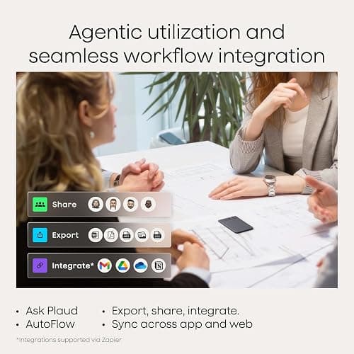 Plaud Note AI Voice Recorder, Voice Recorder w/Case, App Control, AI Transcribe & Summarize, Support 112 Languages, 64GB, Audio Recorder for Lectures, Meetings, Calls, Black, Non-Pro Version thumbnail 6