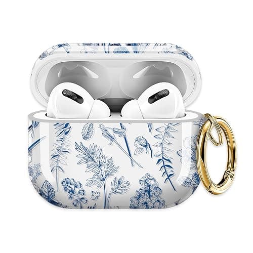 ZEKICE for AirPods Pro 3 Generation Case, Clear Flower Air Pod Pro 3 Case for Women Girly Cute Soft AirPod Pro 3 Cover with Keychain Strap for AirPod Pro 3 Cover 2025 Blue Leaves thumbnail 7