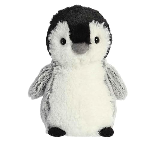 Aurora Mini Flopsie Pippin Penguin 8" Plush | Compact tummy-lying animals with bean-filled stability - Image 1