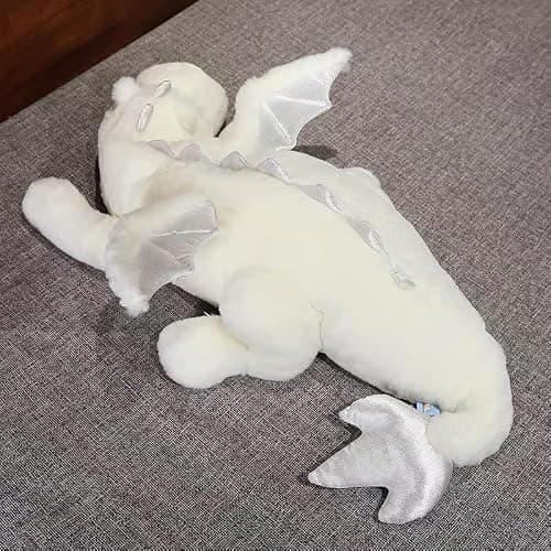 Leahaoe Weighted Dragon Stuffed Animal, Soft and Sturdy Weighted Stuffed Animals for Kids and Adults, Medium White Dragon Stuffed Animal(35.4" 5Lbs) thumbnail 6