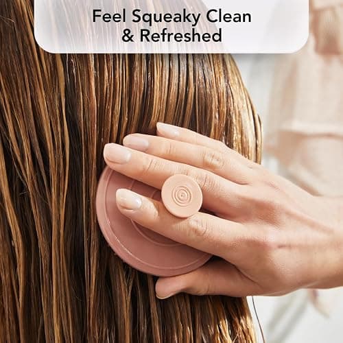 Kitsch Scalp Massager for Hair Care - Scalp Scrubber, Shampoo Brush & Exfoliator for All Hair Types - Relaxing & Exfoliating - Terracotta thumbnail 4