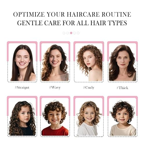 Curl Defining Brush – Detangling Brush – Includes 3 Hair Styling Tools for Wet or Dry Use – Daily Curl Care to Create Stylish – Smooth Curls for Men – Women and Kids (Pink) thumbnail 9