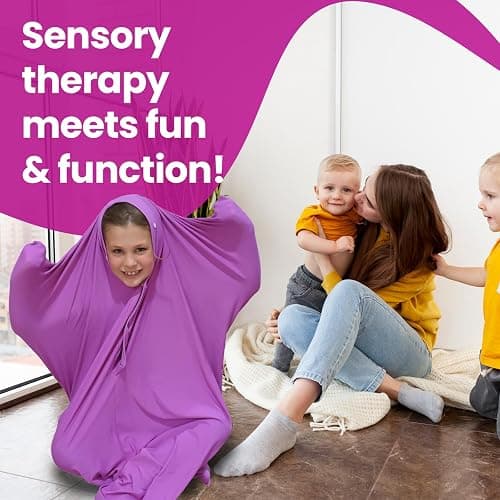 SENSORY4U Sensory Sack Body Sock – Stretchy Compression Suit for Kids – Great for Play, Movement, and Body Awareness thumbnail 6