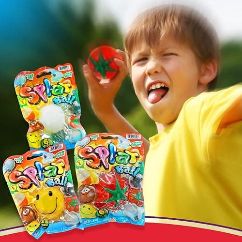 JA-RU Splat Ball Squishy Fidget Balls (2 Balls Assorted) Squishy Egg & Poop Funny Fidget Toys for Kids & Adults. Stress Relief Autism ADHD Sensory Toys. Easter Basket Stocking Stuffers. 5303-2slp thumbnail 2