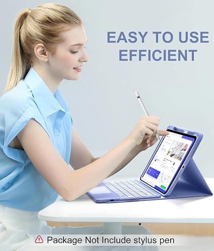 Harvopu Compatible for iPad 11th 10th Generation Case with Keyboard, Folio Cover with Pencil Holder, Multi-Touch Trackpad, 7 Color Backlit, Detachable Keyboard for iPad (A16) 11th/10th Gen (Blue) thumbnail 7