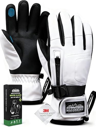 Hikenture Snow Gloves for Men&Women, 3M Thinsulate Waterproof Skiing Gloves with Pocket and Touchscreen Functionality - Image 1