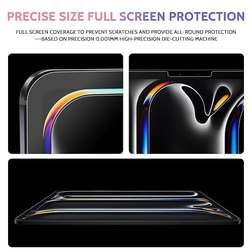 Peslv 2 Pack Like Paper Screen Protector for iPad Air 11 Inch 2024/2025 (M2/M3, 6th/7th Gen), Matte Anti Glare PET Film/Blue Light Filter Eye Protection Cover/Drawing & Writing Feel Like on Paper thumbnail 6