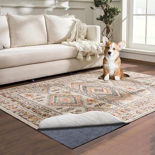 Waterproof Rug Pad, 5x7 ft Area Rug Non-Slip Carpet Pad, Non-Slip Rug Pads for All Floors and Finishes, Felt Pad for Hardwood Floors, Keeps Carpets in Place Soft and Safe thumbnail 2