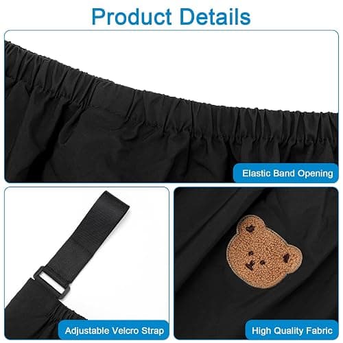 Accmor Universal Stroller Organizer, Large Storage Stroller Bag Fits for Uppababy, Nuna, Britax, Doona Strollers, Non-Slip Adjustable Storage Caddy Accessories for Stroller Crib thumbnail 5