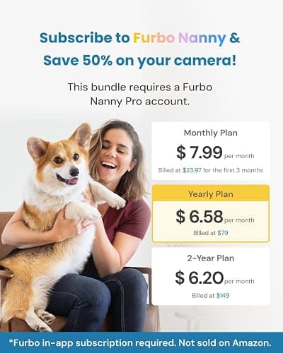 Furbo 360° Dog Camera + Mini (2-Camera Bundle Nanny Pro Subscription): Dog Safety & Home Security Alerts, Pet Camera with Speaker, Phone App & Night Vision (New Subscription Needed at Setup) thumbnail 4