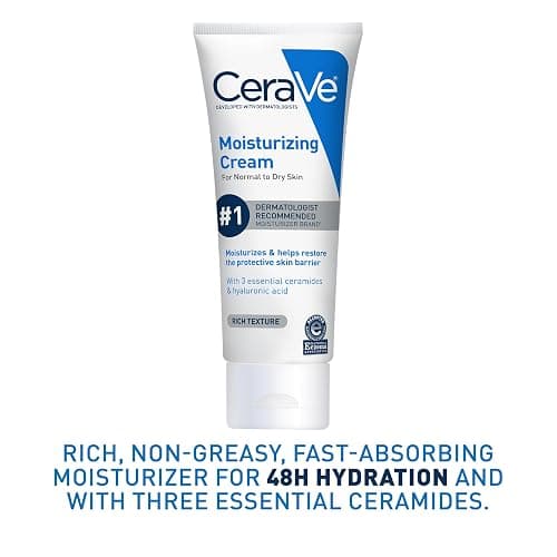 CeraVe Moisturizing Cream, Face Body Moisturizer, Normal to Dry Skin, 8 Fl Oz thumbnail 8