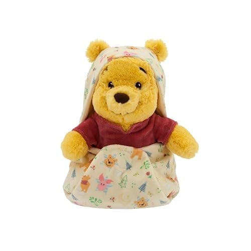Disney Store Official Winnie the Pooh Plush with Blanket Pouch Babies Plushy in Baby Swaddle - Toy for Those who Love Plush Figure Toys, Cute Plushies, & Baby Stuffed Animals - 10 Inches - Image 1