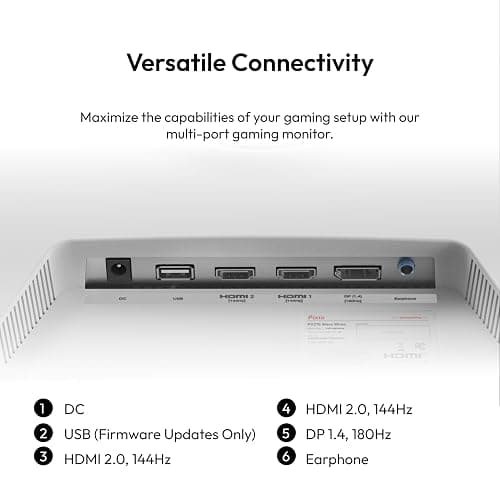 Pixio PX278 Wave White 27 inch 180Hz Refresh Rate QHD 1440p Resolution Fast IPS Panel 1ms GTG Response Time White Gaming Monitor with FreeSync thumbnail 5
