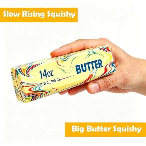 9.5in Big Butter Squishy, Giant Rainbow Butter Squishy, 14oz Jumbo Slow Rising Squeeze Toy, Stress Relief for Adults, Perfect for Office, Desk, Classroom, Home, Travel & Party Favors thumbnail 8