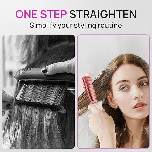 Aniekin 3 in 1 Steam Hair Straightener Brush, 4 Temp Settings & Steam Reduces Damage, Nourishes Hair, and Expedites Straightening, Dual Voltage, Professional Styling Tools thumbnail 3